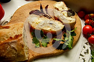 Vegeterian diet bread and butter