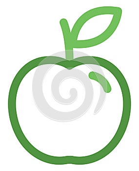 Vegeterian green apple, icon icon
