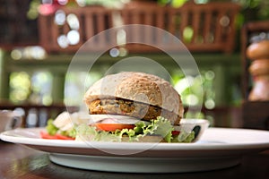 Veggie burger photo
