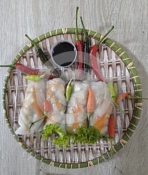 Veggie fresh spring rolls Chinese style