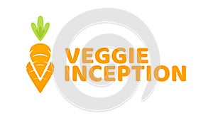 Veggie Inception Carrot logo concept design