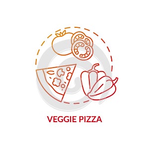 Veggie pizza concept icon