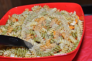 Veggies and macaroni salad