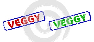 VEGGY Bicolor Rough Rectangle Watermarks with Rubber Styles