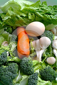 Vegtables and egg photo