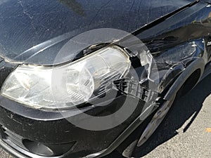 Vehicle with accident damage