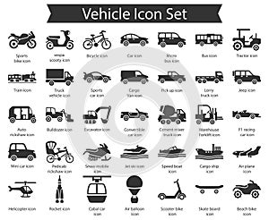 Vehicle icon set