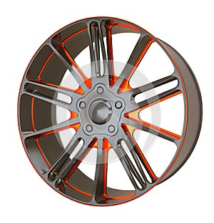 Vehicle alloy disc or wheel isolated