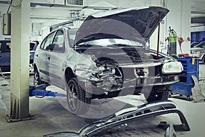 Vehicle in Auto Repair Shop