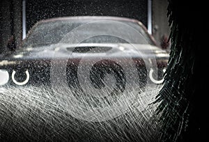 Vehicle in Automatic Car Wash