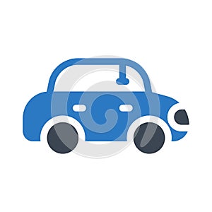 Vehicle glyph colour vector  icon