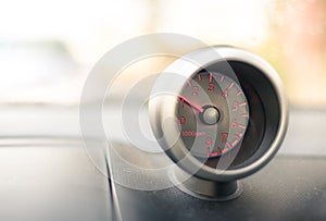 Vehicle dashboard gauge - RPM - revolutions per minute photo