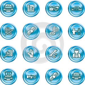 Vehicle dealership icon set