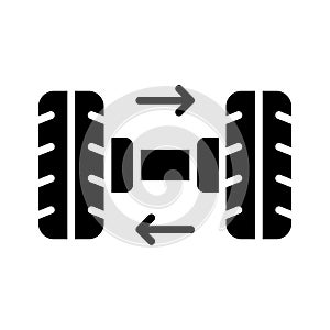 Vehicle Differential Gear System line icon in trendy style