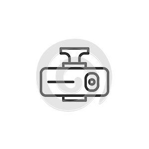 Vehicle dvr camera line icon