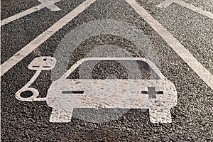 Vehicle electricity charging sign