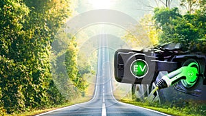 Vehicle EV electric car charge battery eco concept