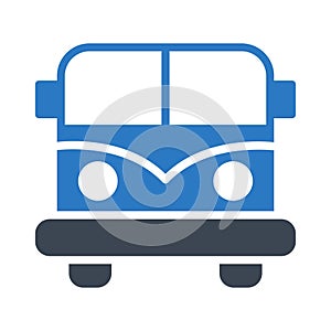 Vehicle glyph colour vector icon