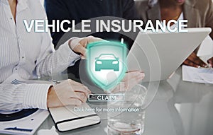 Vehicle Insurance Accident Damage Protection Concept