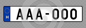 Vehicle number plate