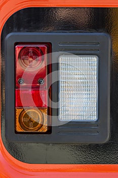 Vehicle rear lamp closeup