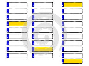 Vehicle registration plates - cdr format