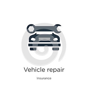 Vehicle repair icon vector. Trendy flat vehicle repair icon from insurance collection isolated on white background. Vector