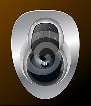 Vehicle's speed gear vector illustration