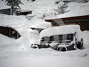 Vehicle in the snow