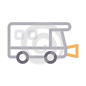 Vehicle thin color line vector icon