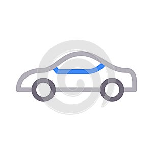 Vehicle thin line color vector icon