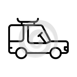 Vehicle thin line vector icon