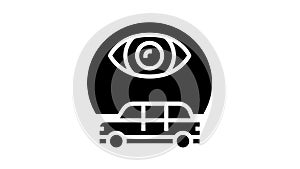 vehicle tracking glyph icon animation