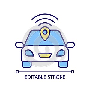 Vehicle tracking RGB color icon