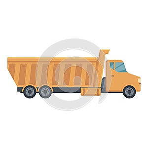 Vehicle truck icon cartoon vector. Tipper machine