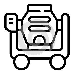 Vehicle van masonry icon outline vector. Cement mixer truck