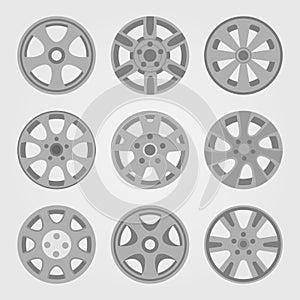 Vehicle wheel and hubcap set