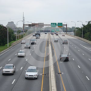 Vehicles on freeway