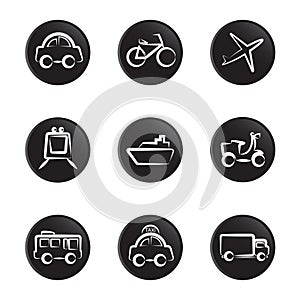 Vehicles icon set