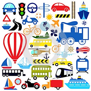 Vehicles icon set