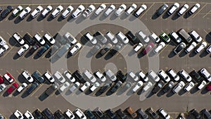 Vehicles Parked in a Lot Awaiting Customer Delivery