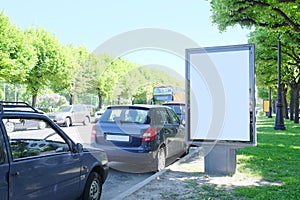 Vehicles parked near the road