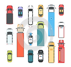 Vehicles - set of modern vector city elements