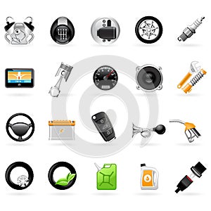 Vehicular service center (car station) icons