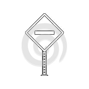 Vehicular traffic colored icon. Element of road signs and junctions for mobile concept and web apps icon. Outline, thin line icon