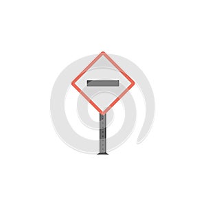 Vehicular traffic colored icon. Element of road signs and junctions icon for mobile concept and web apps. Colored Vehicular traffi photo
