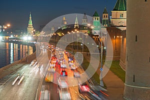 Vehicular traffic on the Kremlin embankment photo