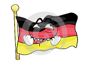 Comic internet meme illustration of Germany flag
