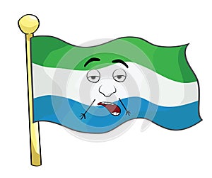 Dumb looking illustration of Siera Leone flag photo