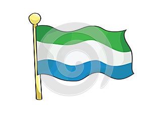 illustration of Siera Leone flag photo